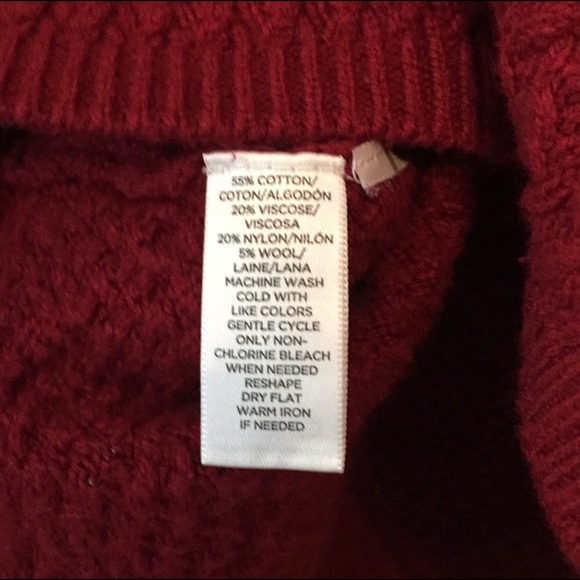 LOFT red pullover sweater, size XL - Picture 3 of 3